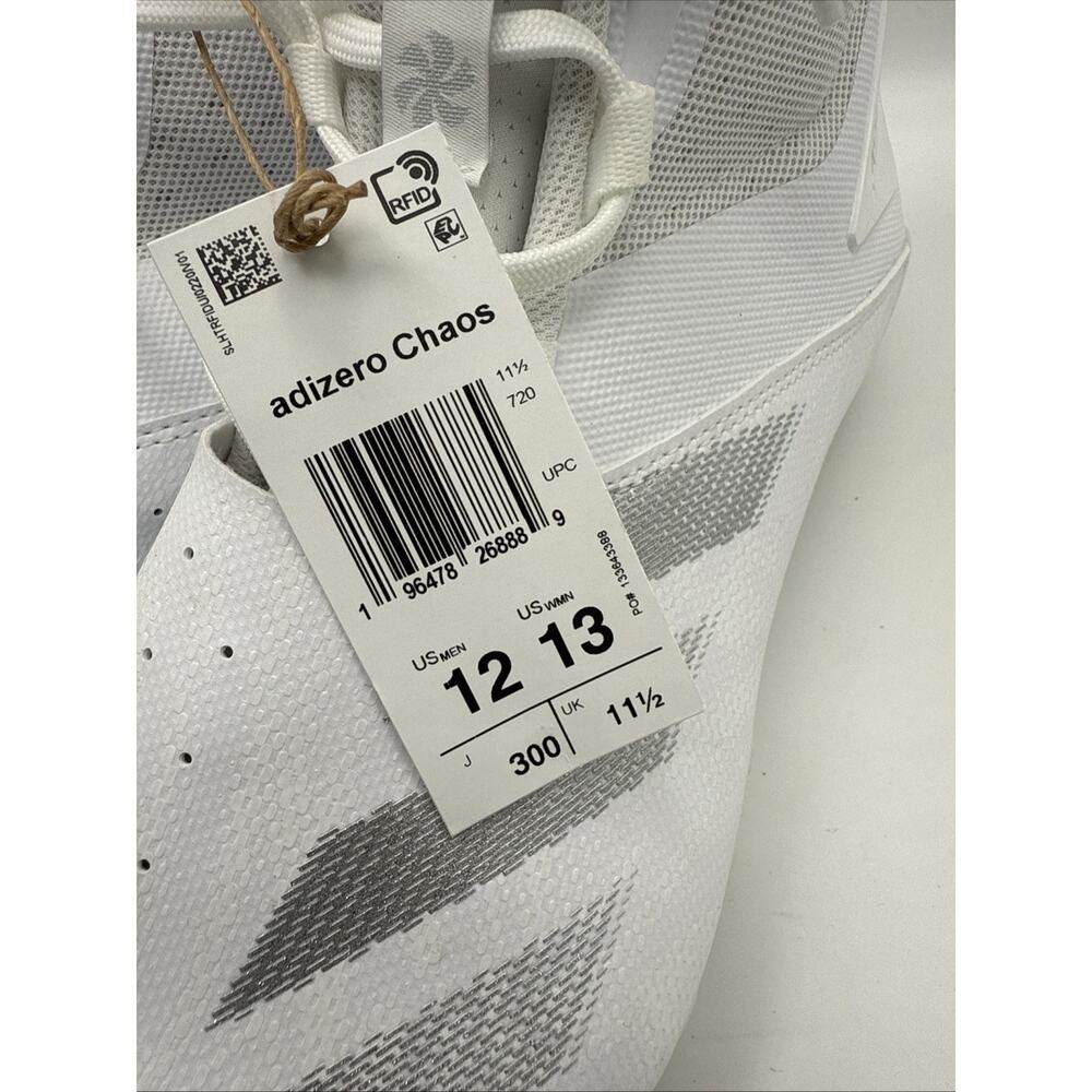 Adidas Adizero Chaos Linemen Mens Football Cleats Shoe White Size 12 NWOB - Picture 9 of 9